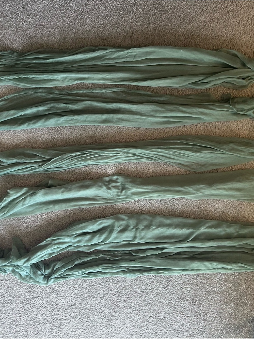 Sage Green Cheesecloth Table Runners